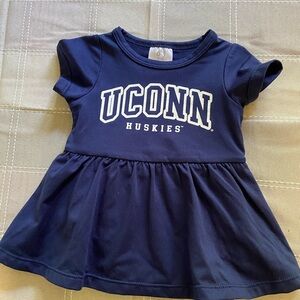 UConn Navy Blue baby onesie